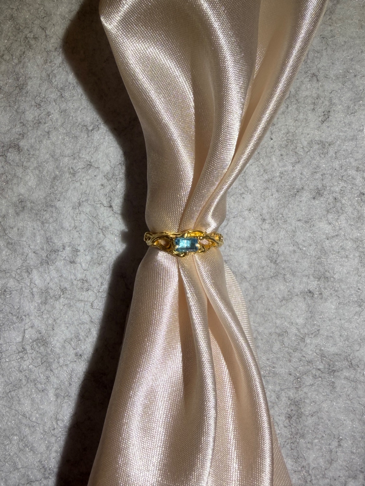 Agni Ring with blue topaz