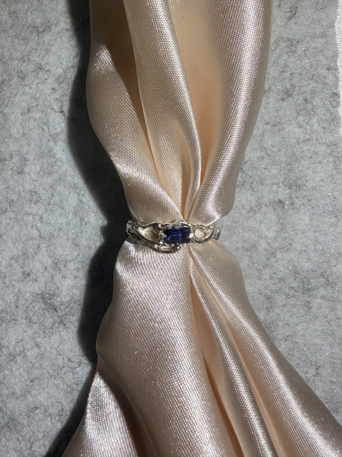 Agni Ring (silver) with iolite