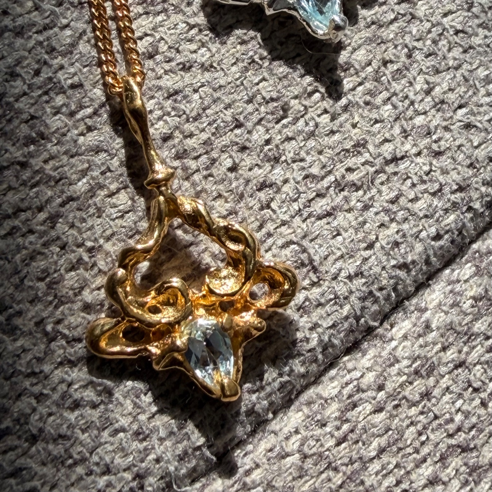Harmonia Necklace with blue topaz